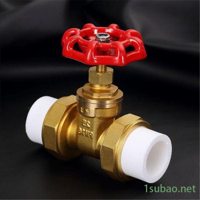 蓝宣阀门 Z11W热熔PPR闸阀 PPR双活接铜闸阀图2