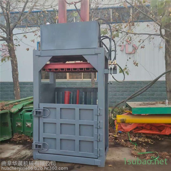 河南无纺布布头打包机 塑料薄膜液压打包机 华晨易拉罐压扁机图2