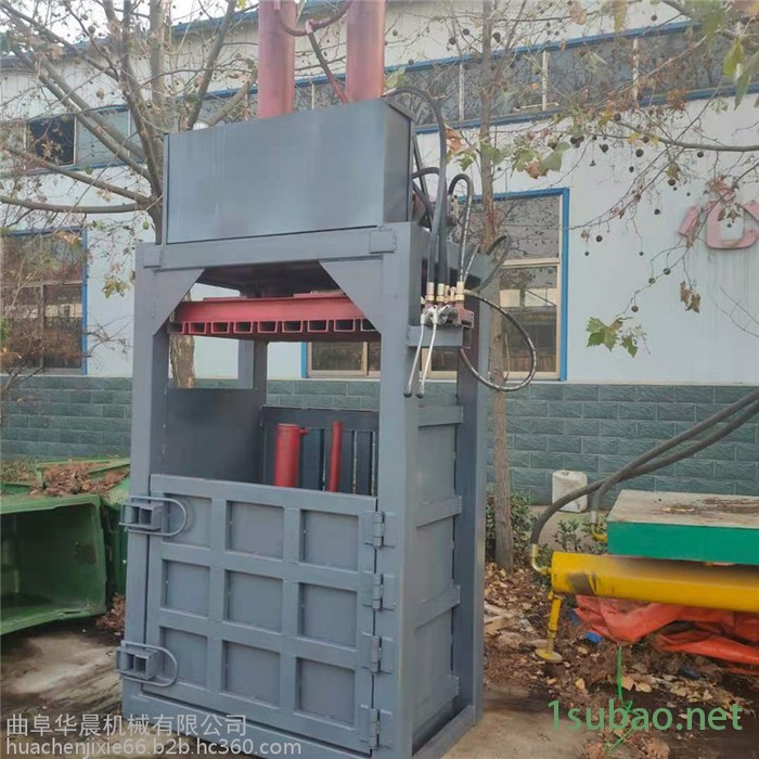河南无纺布布头打包机 塑料薄膜液压打包机 华晨易拉罐压扁机图3