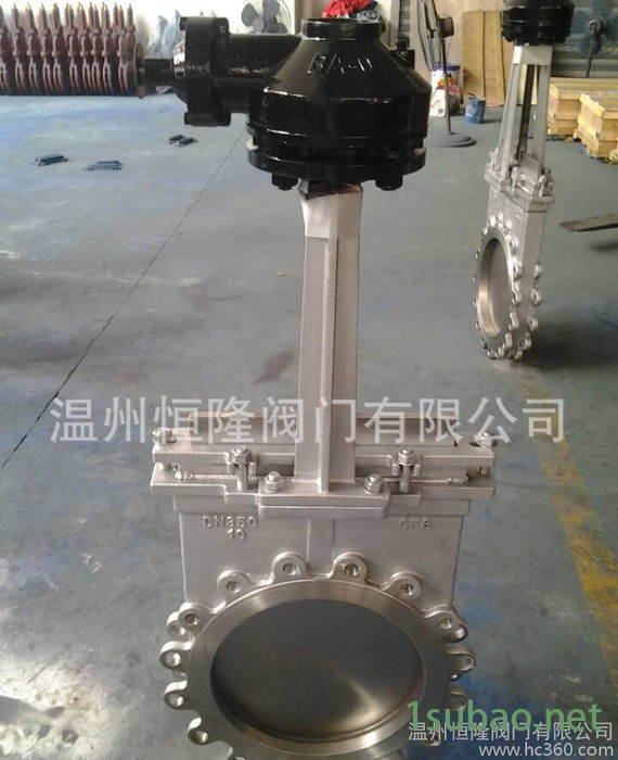 PZ573X/H全凸耳式伞齿轮刀型闸阀 刀形闸阀图2