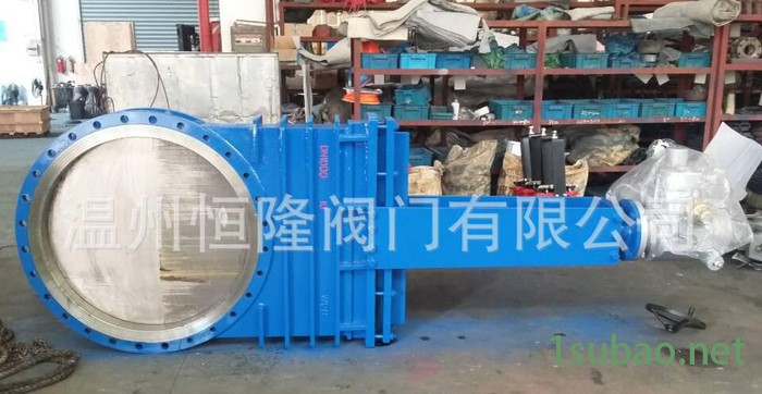 恒隆  DN1000电动刀型闸阀 焊接刀型闸阀 大口径刀型闸阀图2