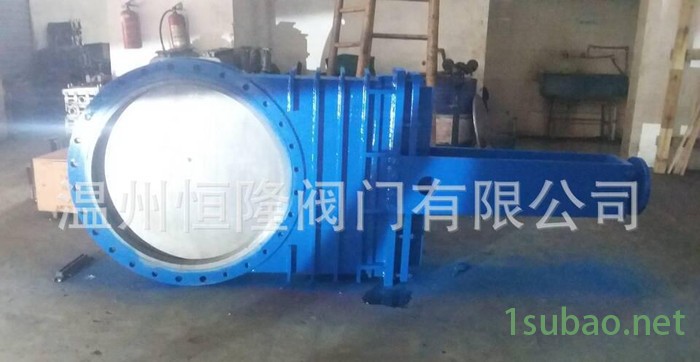 恒隆  DN1000电动刀型闸阀 焊接刀型闸阀 大口径刀型闸阀图3