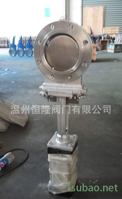 不锈钢气动浆闸阀 PZ673X/H气动薄型闸阀 DN200现图2