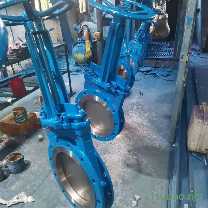 蓝宣阀门 PZ673H不锈钢气动刀型闸阀 气动刀闸阀图6