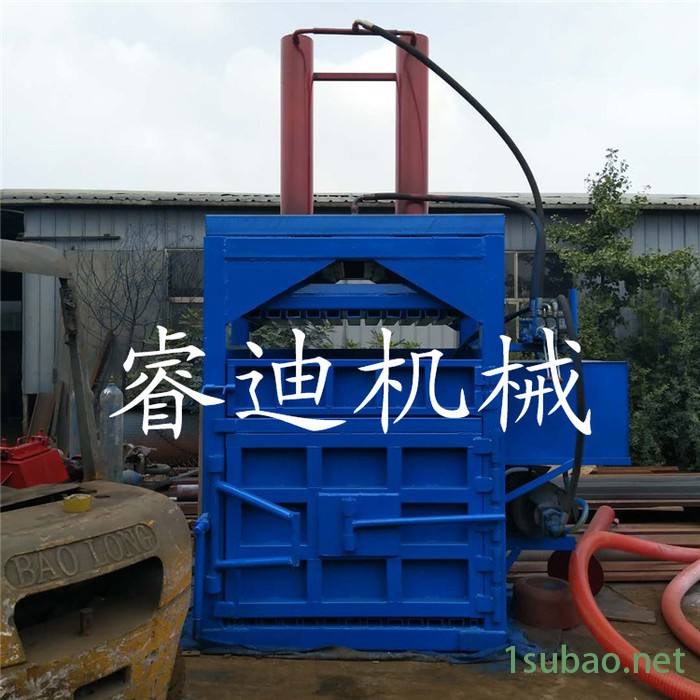 睿迪牌废纸下角料立式打包机浙江无纺布液压打包机图2