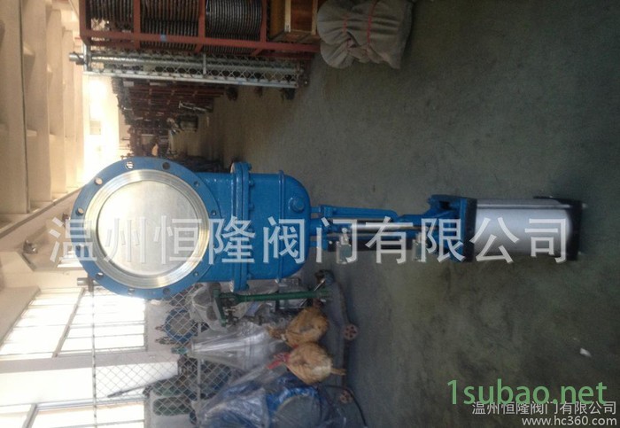 PZ673X气动圆形暗杆插板阀 闸阀图2