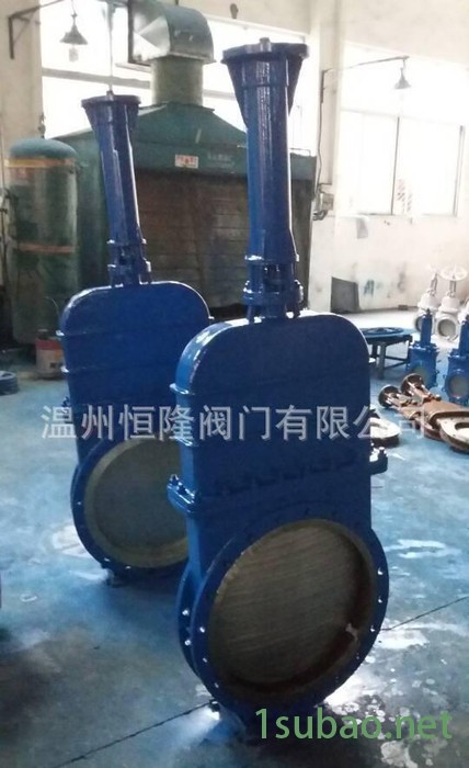 恒隆  暗板电动刀闸阀 带电动支架刀闸阀DN500图4
