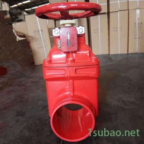 上海沪工阀门Z85X-16Q暗杆信号沟槽闸阀卡箍信号闸阀图2