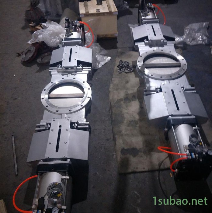 气动双开式刀型闸阀 伞齿轮双开刀型闸阀 双插板阀 电动双开刀型闸阀 气动双插板阀 一件代发图5