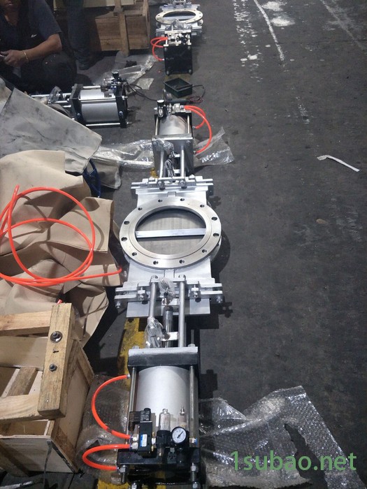 气动双开式刀型闸阀 伞齿轮双开刀型闸阀 双插板阀 电动双开刀型闸阀 气动双插板阀 一件代发图2