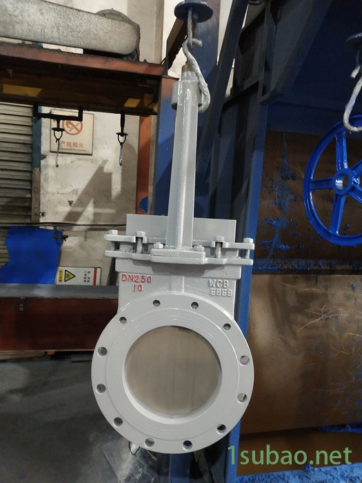 亚钛阀厂家批发环保除尘铸钢硬密封手动刀闸阀PZ73H-10C 适用介质灰渣 浆液一件代发 圆形梅花型可选浆闸闪 薄型闸阀图2