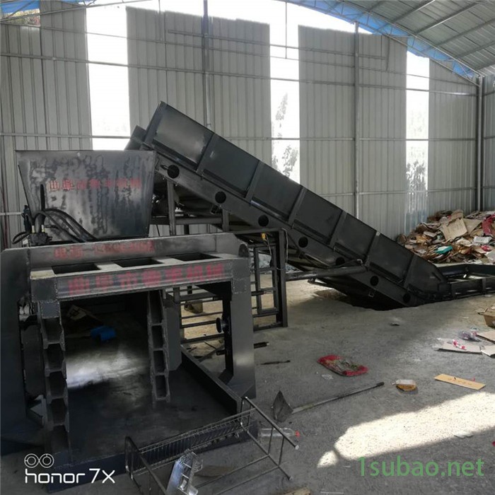 全自动卧式液压打包机 160吨纸箱捆包机厂家 无纺布捆扎机图5