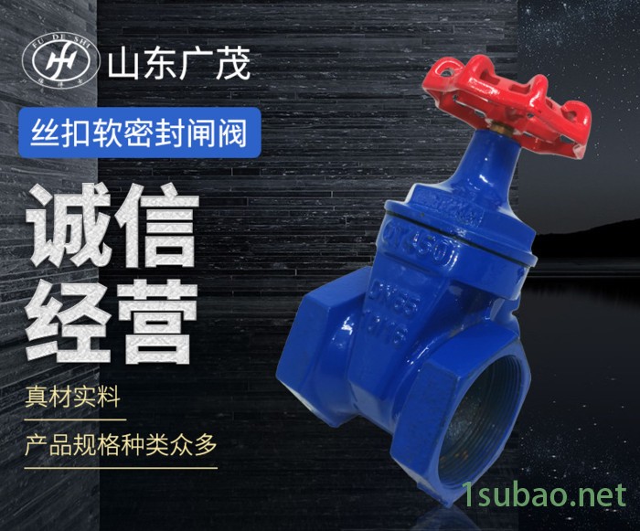 上海盾运 丝扣软密封闸阀图2