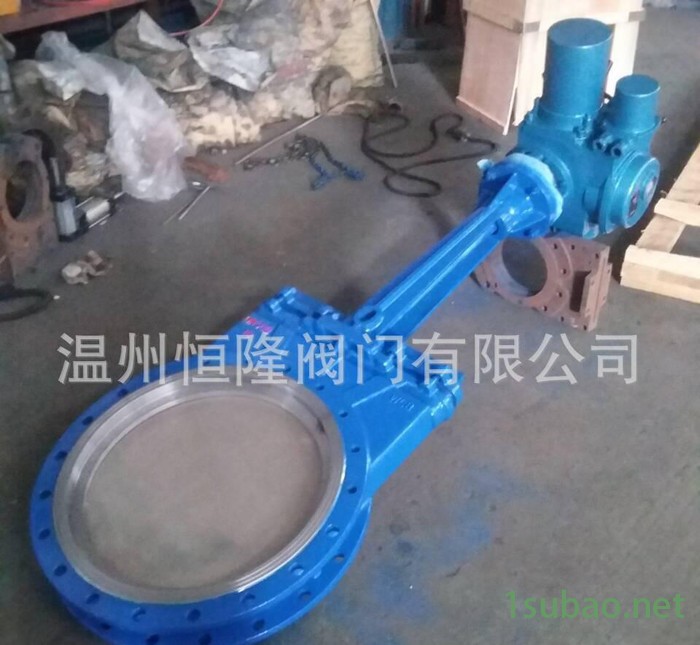 DN500电动刀型闸阀 PZ973X电动刀形闸阀 电动插板阀图2