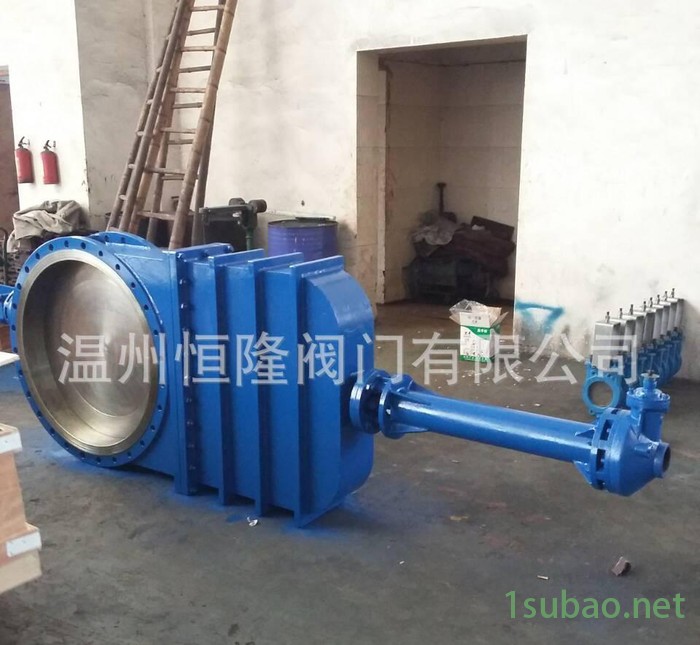 DMZ573伞齿轮带盖刀闸阀DN900 大口径暗板刀型闸阀图2