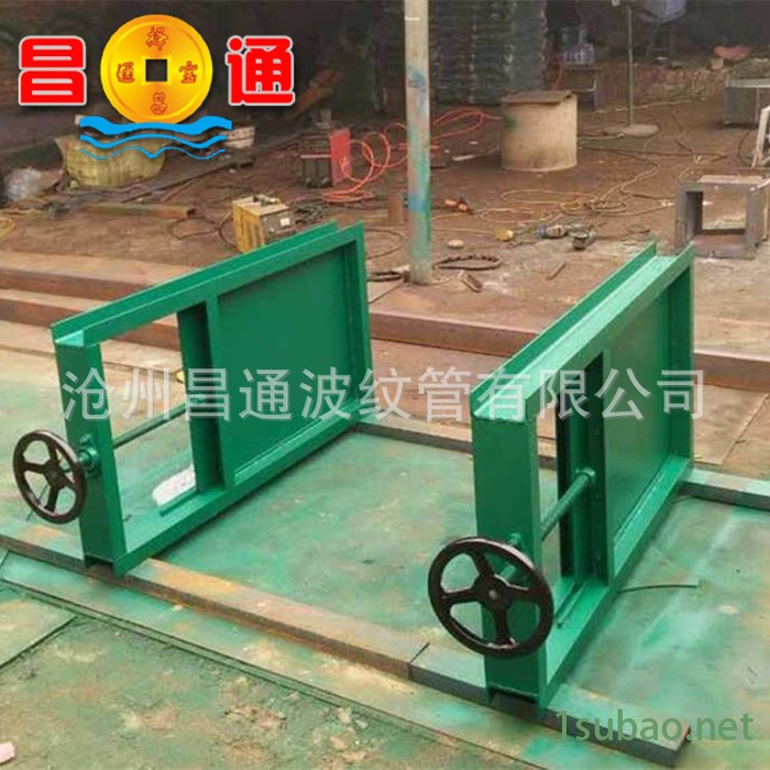 现货DN500手动圆形闸阀 风管蝶阀 电动插板阀 生产工厂图3