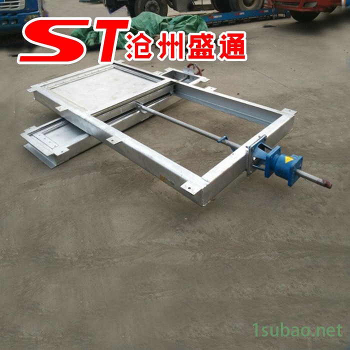 双向物料插板阀 水渠闸板门 气动插板门 平板闸阀 手动螺旋闸板阀图5