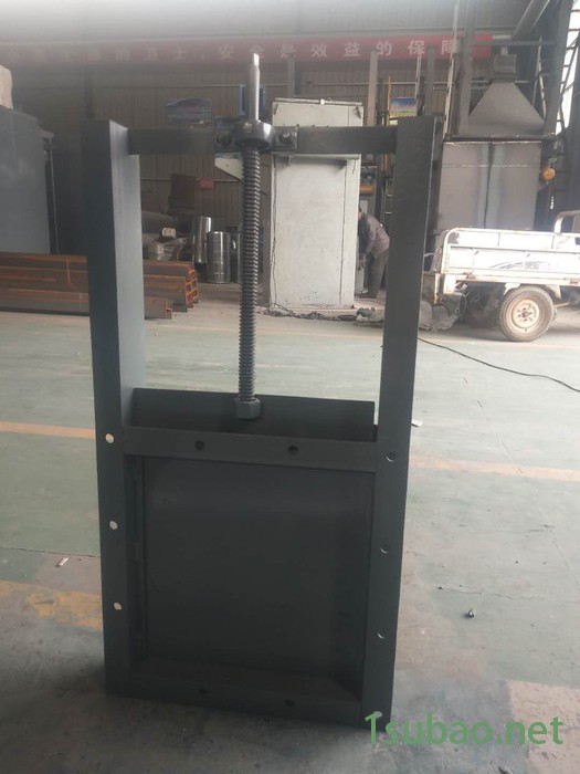 宁夏中卫国标双法兰手动闸阀-耐磨通风卸料插板阀-欣千环保专业生产图6