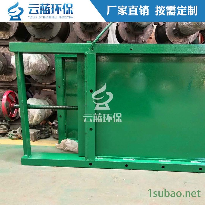 方口圆口水渠闸门污水闸阀手动气动插板阀粮仓卸料阀电动闸板门图3