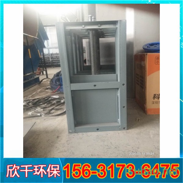 宁夏中卫国标双法兰手动闸阀-耐磨通风卸料插板阀-欣千环保专业生产图4