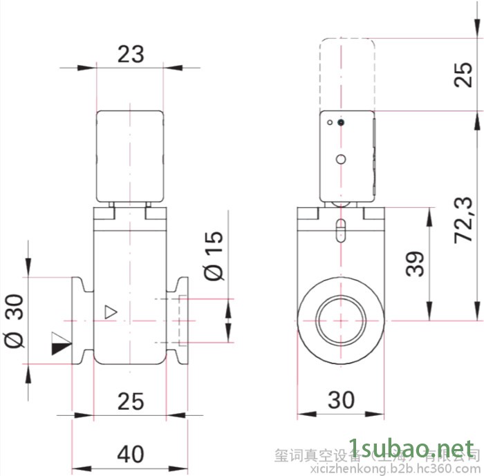 原装进口 普发 SVV 016 HA HV 闸阀 手动 真空阀 真空泵配件图2