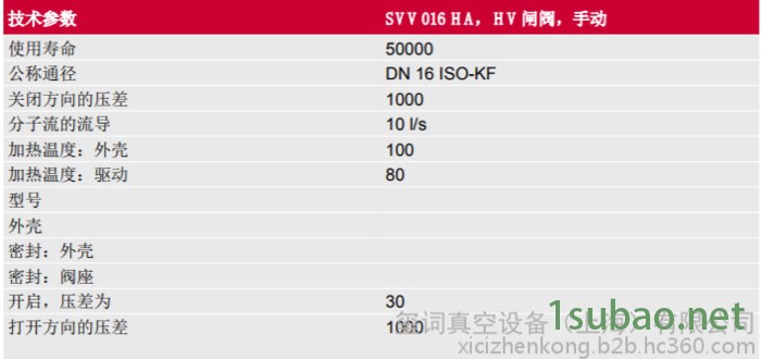 原装进口 普发 SVV 016 HA HV 闸阀 手动 真空阀 真空泵配件图4