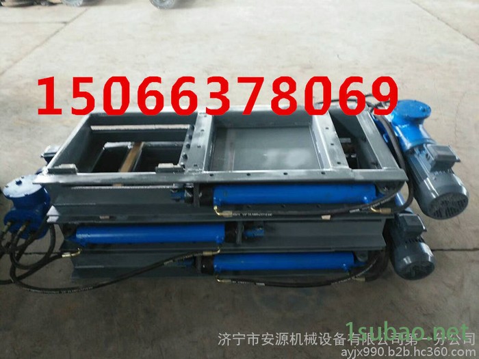**电液动插板阀B=1200 电动液压平板闸阀  双缸驱动插板阀图3