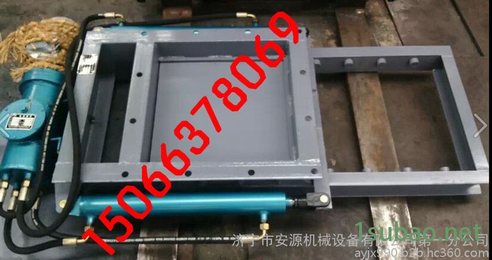 **电液动插板阀B=1200 电动液压平板闸阀  双缸驱动插板阀图7