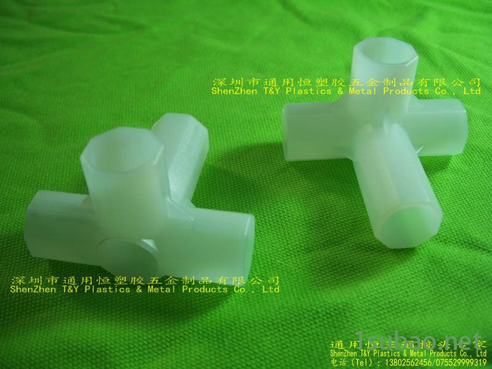 工厂直销16MM内径三通接头，展示架HDPE加厚四通，无纺布衣柜接头图8