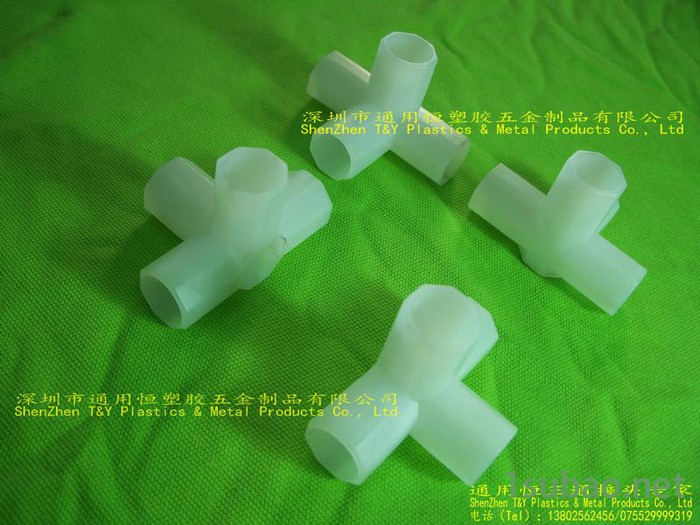 工厂直销16MM内径三通接头，展示架HDPE加厚四通，无纺布衣柜接头图7