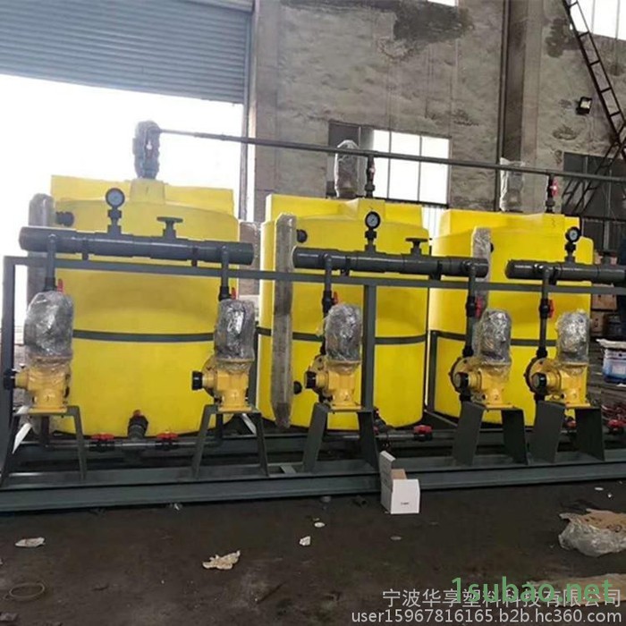 ** 抗酸碱污水处理搅拌桶 絮凝剂投药计量泵 pe塑料加药箱溶盐箱 加厚搅拌桶图3