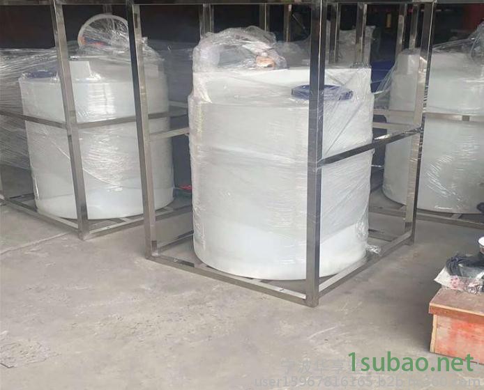 ** 抗酸碱污水处理搅拌桶 絮凝剂投药计量泵 pe塑料加药箱溶盐箱 加厚搅拌桶图7