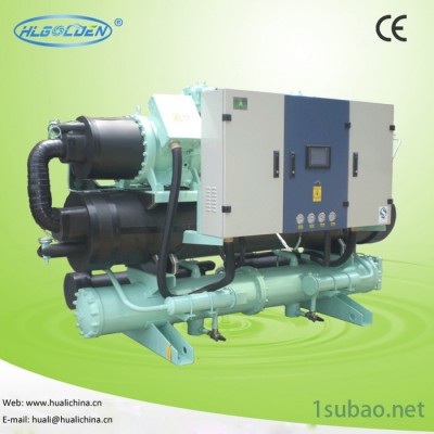 供应东莞大朗镇冷水机、厂家设计研发、环保绿色水冷螺杆工业式冷水机HLWW-560DIM
