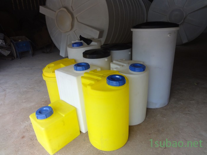 【】黄色40升立式圆形储药桶 防腐蚀PE40L酸碱塑料搅拌桶图2