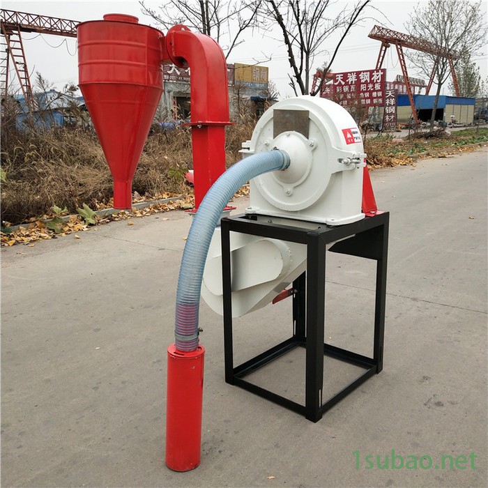 宇润五谷杂粮齿盘粉碎机 自吸上料电动磨粉机 饲料齿盘式粉碎机价格图3