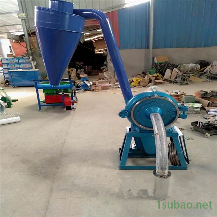 宇润五谷杂粮齿盘粉碎机 自吸上料电动磨粉机 饲料齿盘式粉碎机价格图4