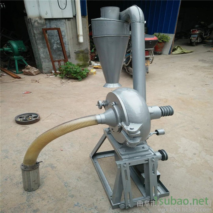 立式小麦玉米豆类齿盘粉碎机 家用一风吹磨面机自吸式齿盘磨粉机图3