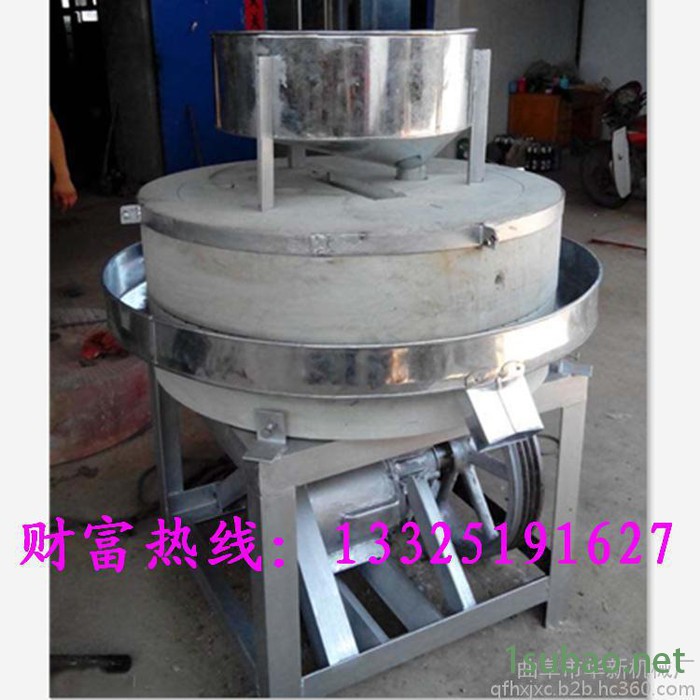 华新**全麦粉石磨机 粮食作坊面粉石磨机 商用电动石磨机 石磨面粉机出粉率高图8