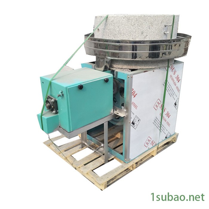 70型石磨面粉加工设备 两相杂粮电动石磨机 半自动小型面粉石磨机图2