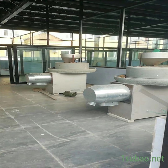 手摇小石磨 电动石磨面粉机五谷杂粮面粉石碾面粉石磨机小麦面粉石磨机 电动面粉石磨 石磨图片图8