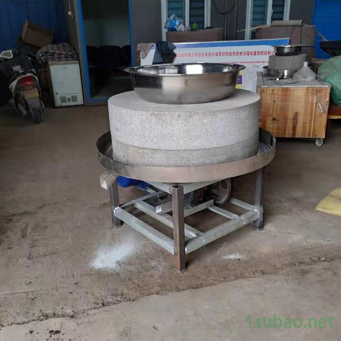 富德RL-50多功能杂粮石磨机小麦面粉石磨机厂家芝麻花生酱石磨机粗粮加工面粉石磨机图4