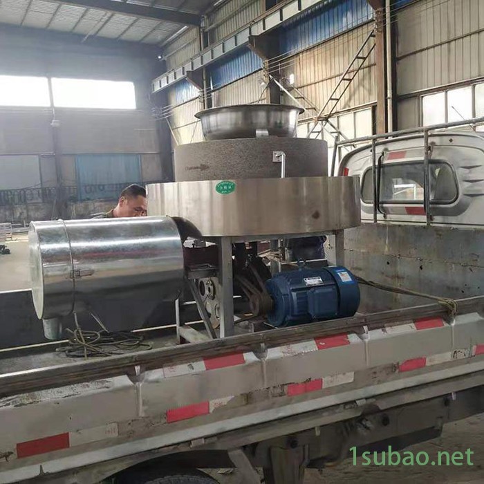 富德RL-50煎饼面糊石磨机杂粮面粉石磨机传统芝麻酱花生酱石磨机电动米浆肠粉石磨机图4