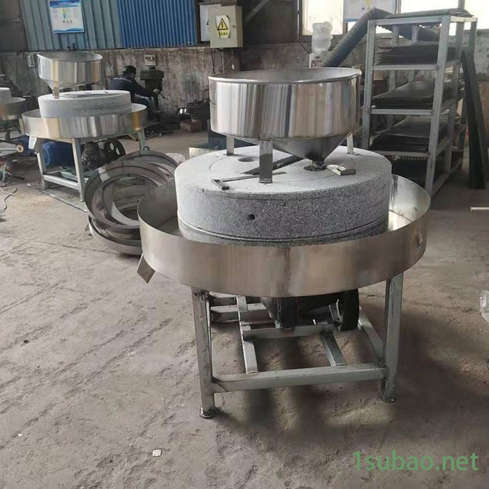 富德RL-50煎饼面糊石磨机杂粮面粉石磨机传统芝麻酱花生酱石磨机电动米浆肠粉石磨机图5