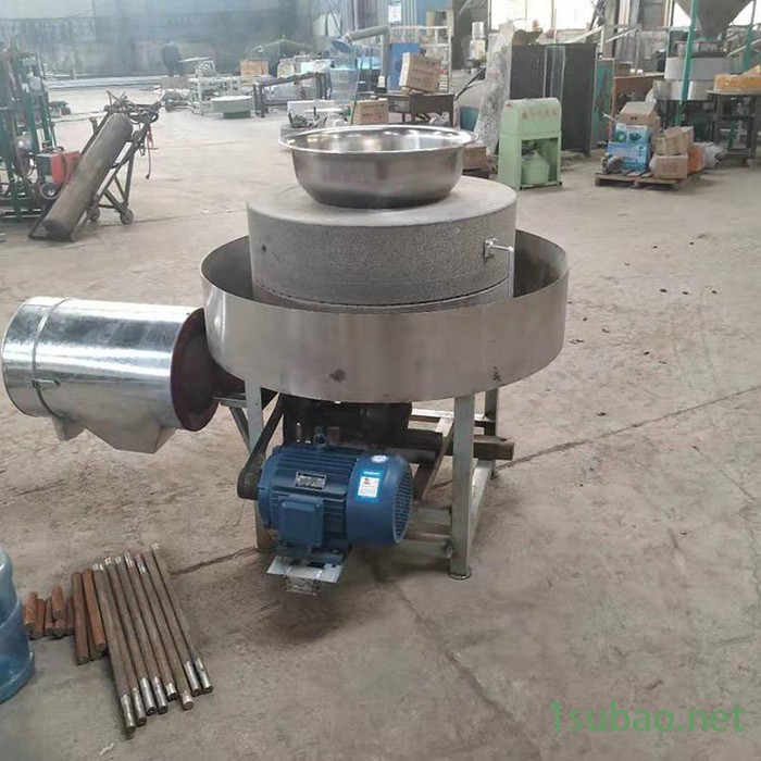 富德RL-50煎饼面糊石磨机杂粮面粉石磨机传统芝麻酱花生酱石磨机电动米浆肠粉石磨机图2