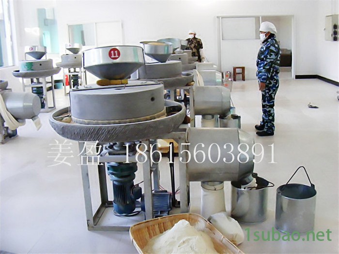 现林石磨 五谷杂粮电动石磨机石磨石碾全自动芝麻石磨香油机 米粉肠粉石磨机图3