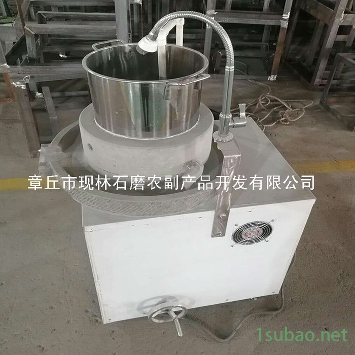 现林 ** 40小型电动豆浆石磨机 流动摊位煎饼糊石磨机 米浆肠粉石磨机 门店创业必备石磨机图2