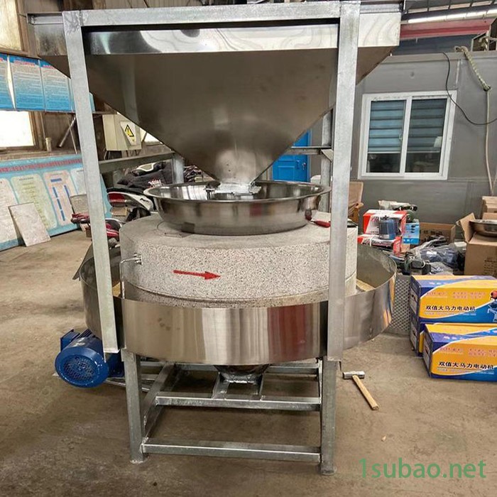 富德RL-50豆浆专用石磨机无添加面粉石磨机家用粗粮石磨面粉机玉米面加工电动石磨机图4