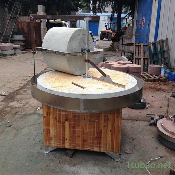富德RL-50玉米粮食加工石磨机杂粮面粉石磨机小型电动石磨香油机电动石磨机厂家豆腐脑磨浆石磨机图2