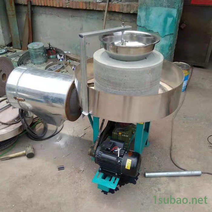 富德RL-50玉米粮食加工石磨机杂粮面粉石磨机小型电动石磨香油机电动石磨机厂家豆腐脑磨浆石磨机图6