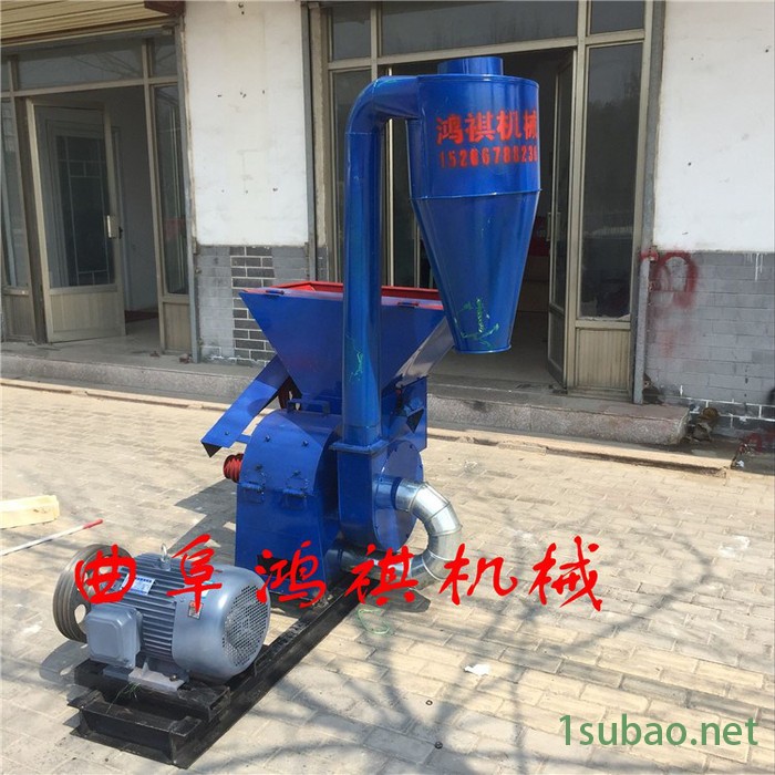 文山州饲料粉碎机自动拌料秸秆磨粉机多功能锤片粉碎机图4